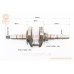 Коленвал 168F/170F (Dшейки-30мм, H-85мм, L-250мм) под конус